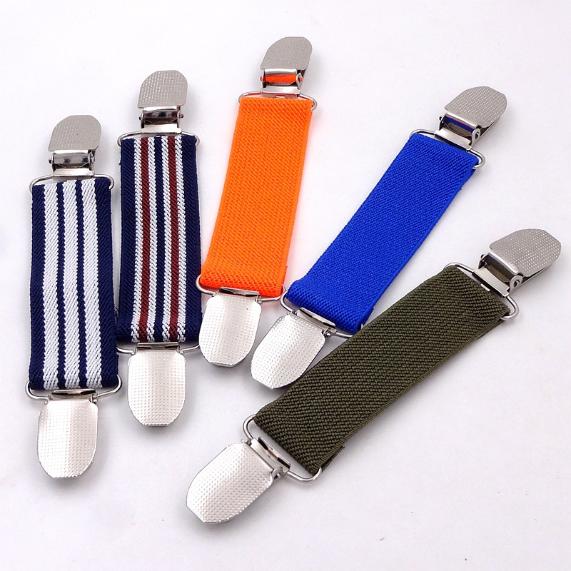 Cross-Border Supply of Boys and Girls Gloves with Non-Slip Straps, Children's Elastic Glove Clips, Universal Polyester Silk Material in Stock