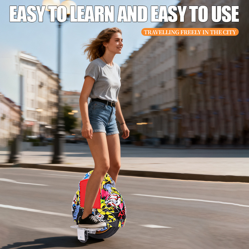 Cross-Border Smart Balance Car for Children and Adults, Single-Wheel Somatosensory Car, Unicycle for Work, Riding, Standing, Thinking Car