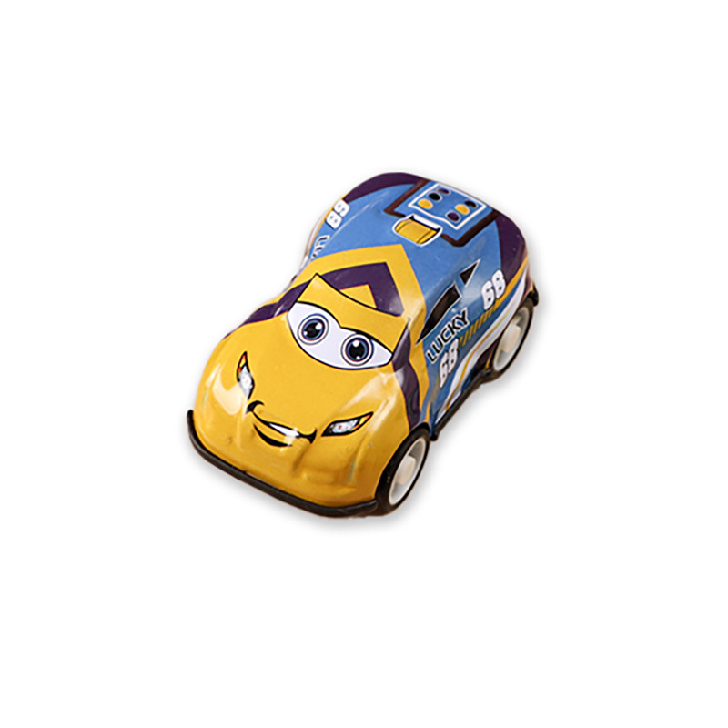 4.8cm Metal Iron Pull-Back Car Kidsren's Toy Ornaments Video Game City Amusement Park Model Gift Wholesale