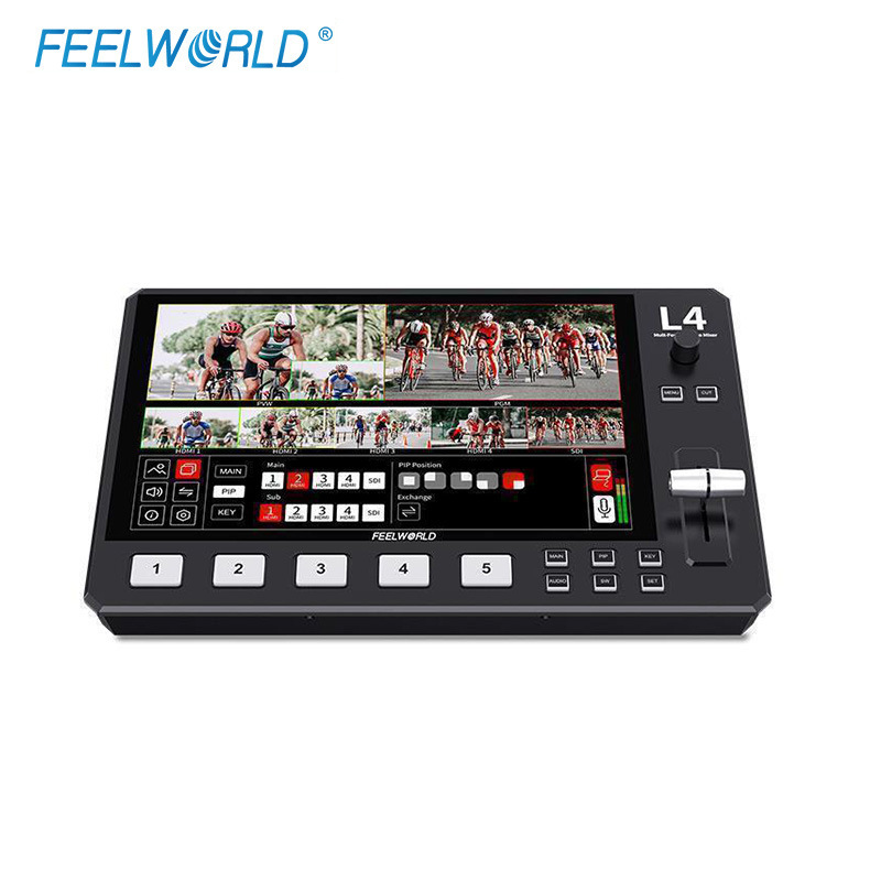 Feelworld 10.1 дюйма сенсорный экран HDMI SDI многокамерный стриминг машина