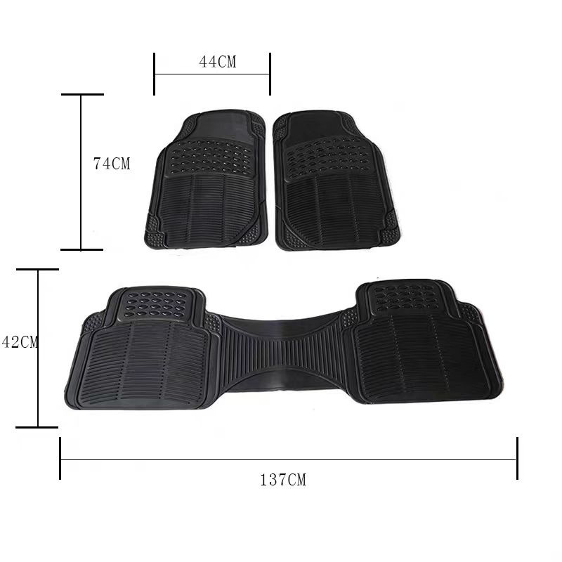 Car Mat Foot Mat Waterproof Car Black Universal Plastic Car Easy Cleaning Mat Four Seasons Anti-Slip Rubber Mat Plastic