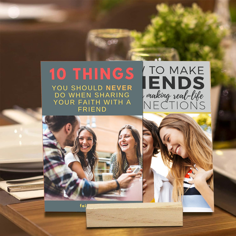 Creative Wooden Postcard Stand Wooden Base Card Desk Calendar Solid Wood Base Calendar Photo Message Display Stand