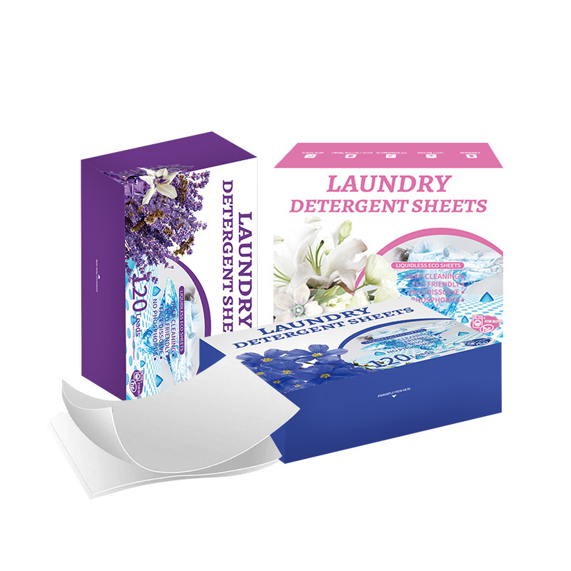English Laundry Tablets Soft Fragrance Lasting Fragrance Laundry Tablets Degerm and Mite Removal Laundry Liquid Paper Foreign Trade Edition Export