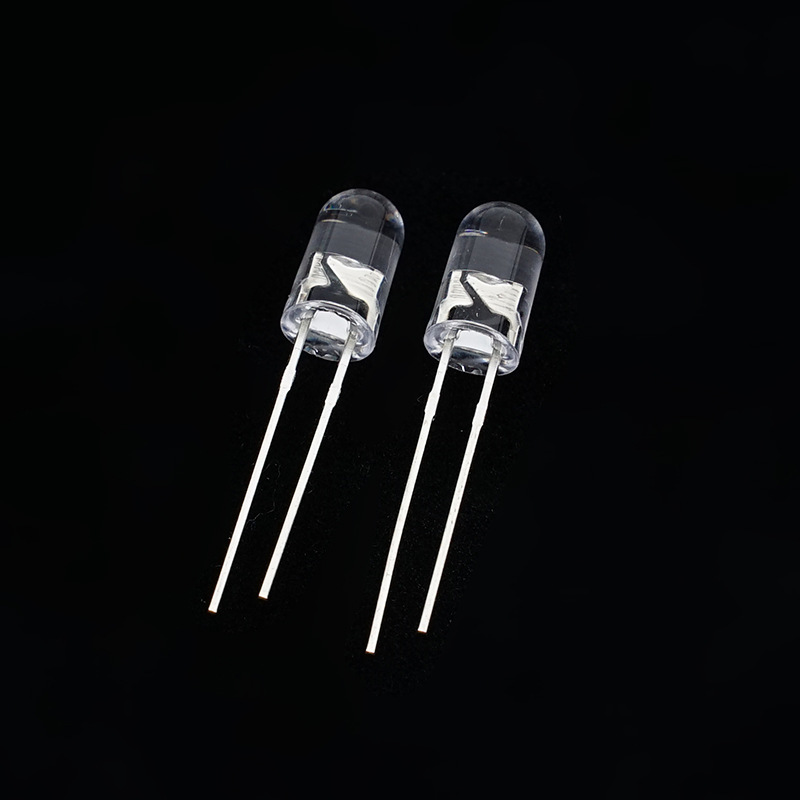 f5 lamp bead round head endless transparent colorful led light emitting diode 5mm super bright red green blue light short foot plug-in