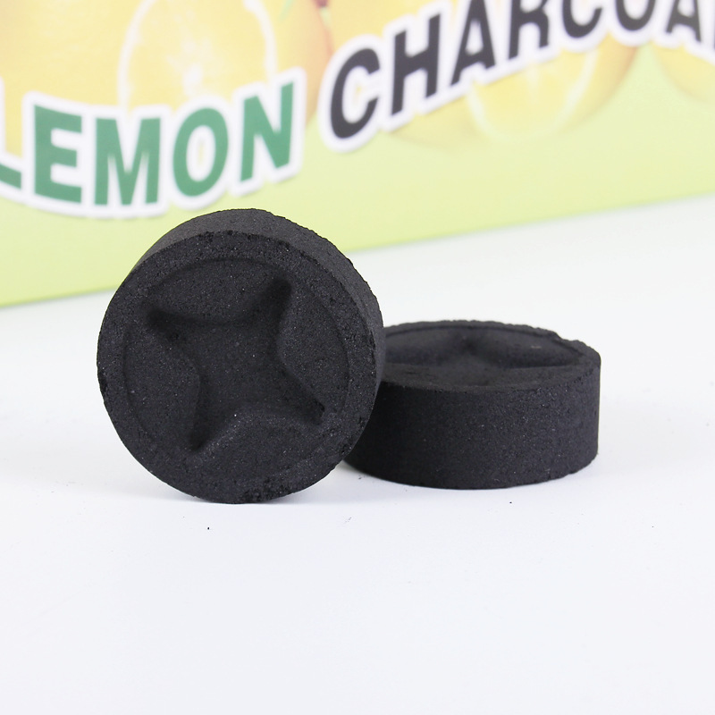 Manufacturer's large amount of Arabic lemon hookah charcoal 33/35/40mm hookah lemon carbon barbecue charcoal charcoal