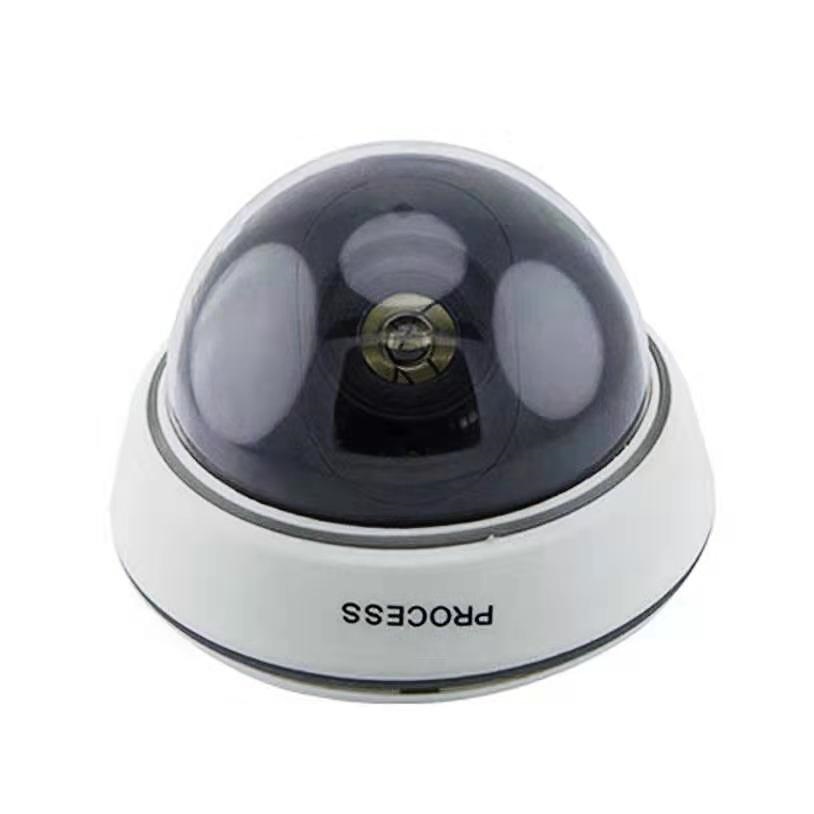 Camera Surveillance Fake Camera Monitor Model Anti-Theft Camera Probe with Flashing Light for Home Hemisphere