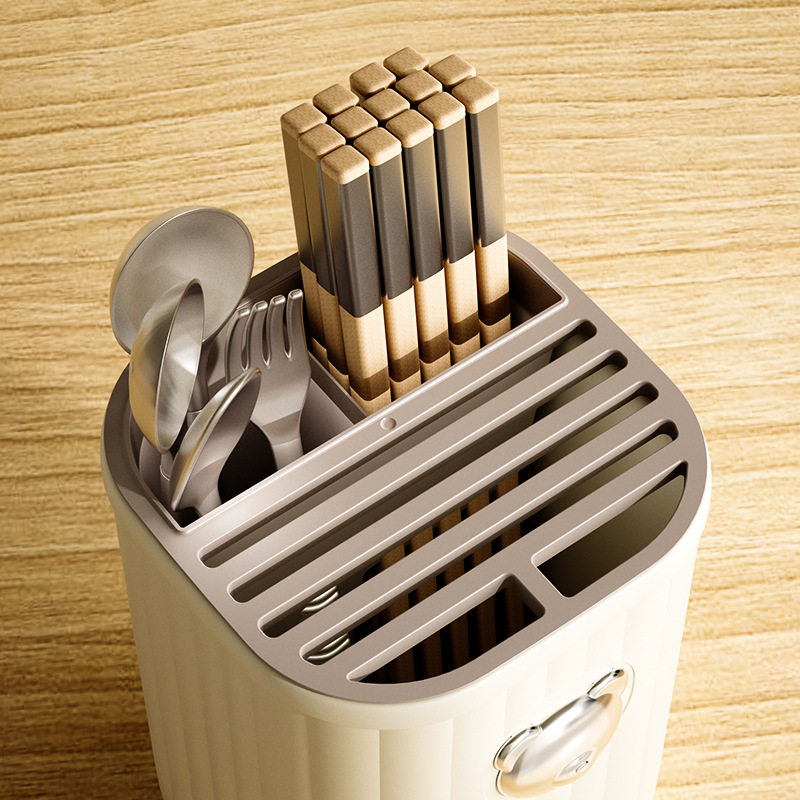 Kitchen Simple Knife Rack Storage Rack Household Multifunctional Countertop Chopsticks Holder Kitchen Knife Holder with Spoon Integrated Storage Box