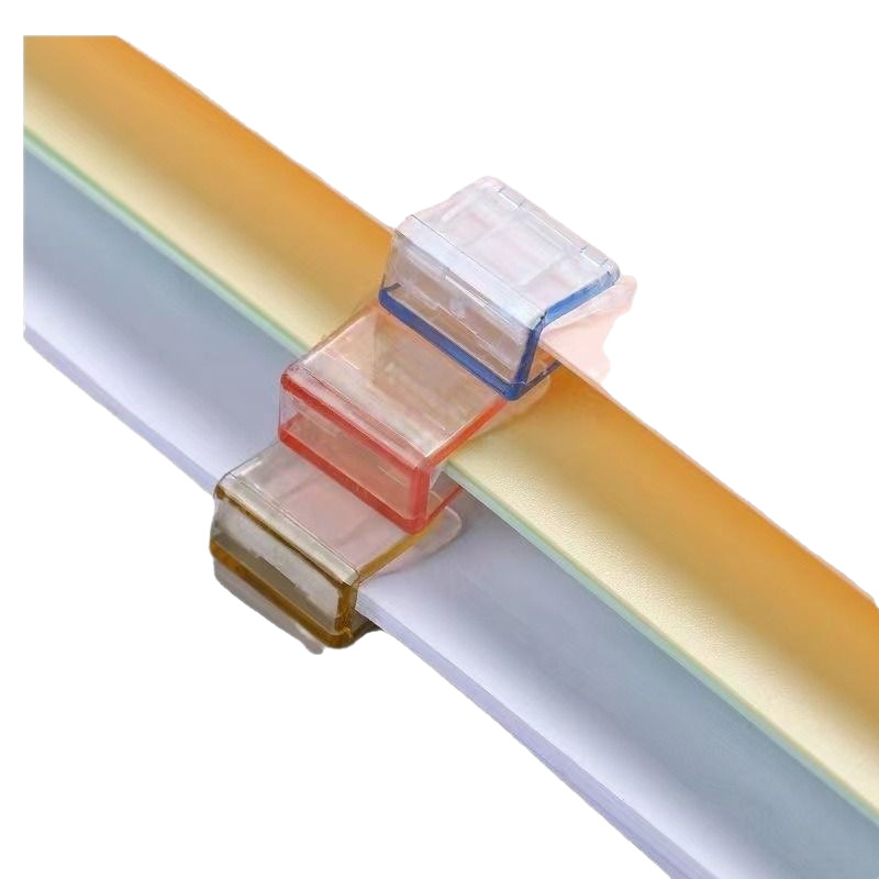 Candy transparent push-push clip anti-roll test paper holder storage push-pull color clip a4 binder push clip