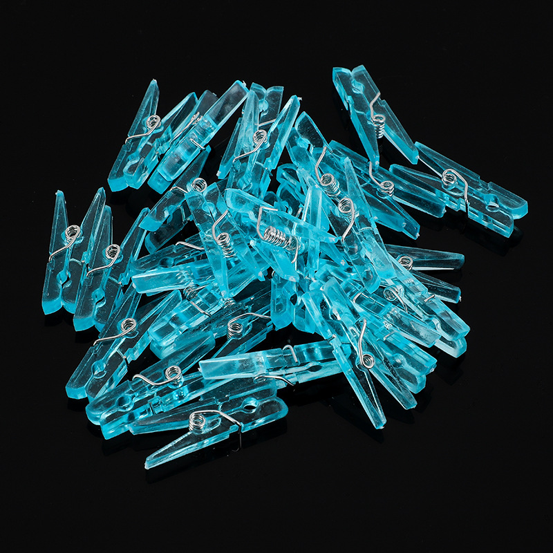 Plastic Clip Acrylic Clip Colorful Mini Photo Clip Transparent White Binding Clip Wholesale Christmas Decoration Light String Clip