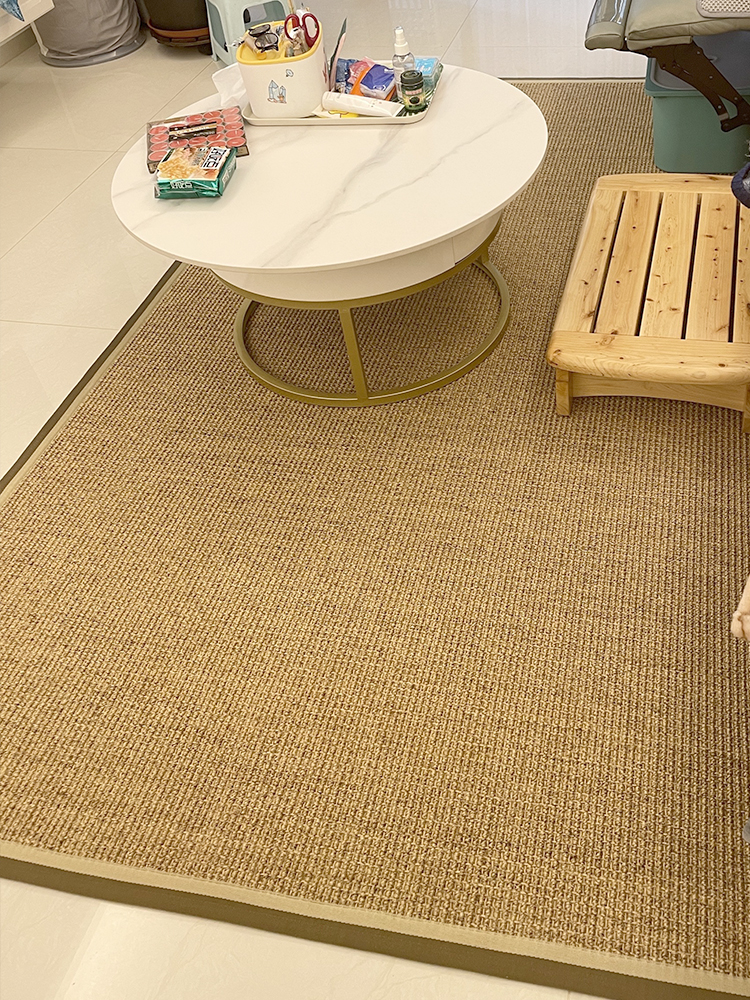 Утолщенный натуральный сизалевый ковер в японском стиле для гостиной, спальни, китайской дзен чайной комнаты, коврик из хлопка и льна