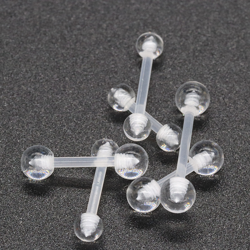 Factory wholesale transparent ear bone nail lip nail piercing jewelry nose nail piercing jewelry eyebrow nail acrylic lip nail