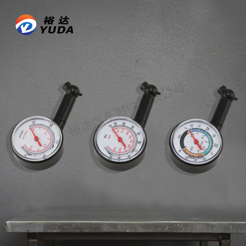 Yuda Factory Direct Sales Universal Car Tire Plastic Tire Pressure Gauge 4-color Tire Pressure Gauge Car Air Pressure Gauge