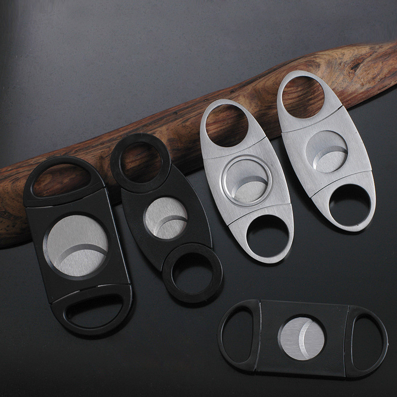 Stainless Steel Cigar Scissors Double-Edged Cigar Cutter Cigar Scissors Creative Cigar Smoking Accessories Cutting Cigarette Cutter Customization