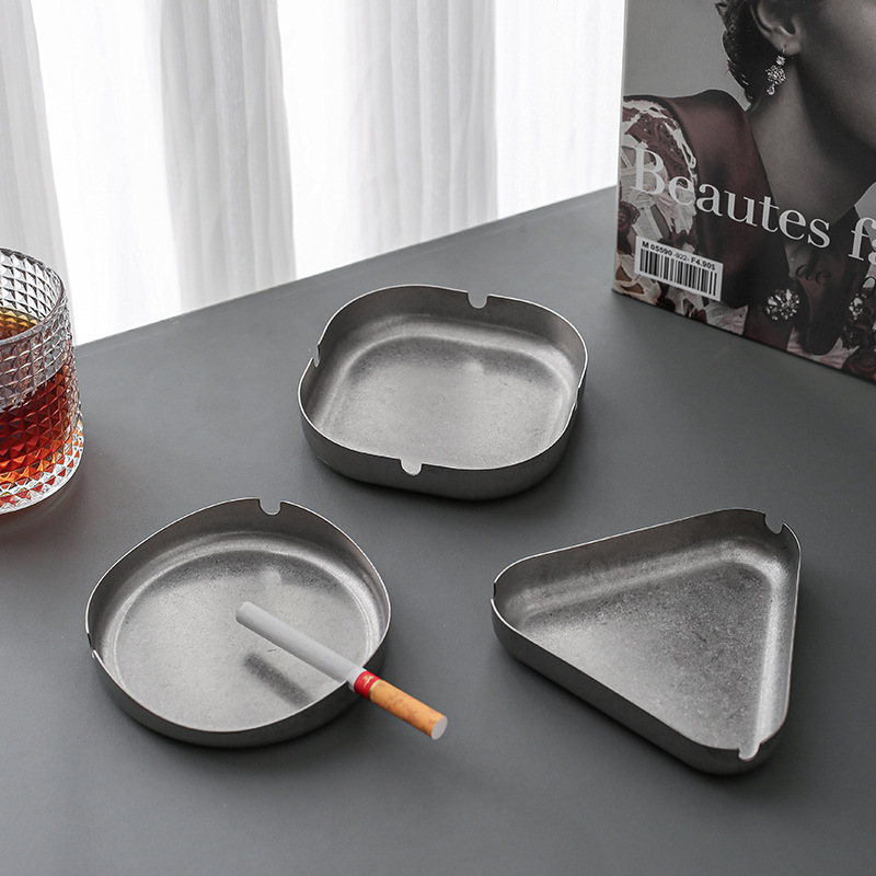 304 Stainless Steel Creative Retro Ashtray Cigar USB Novelty Outdoor Living Room Convenient Ashtray Wholesale for Home Use