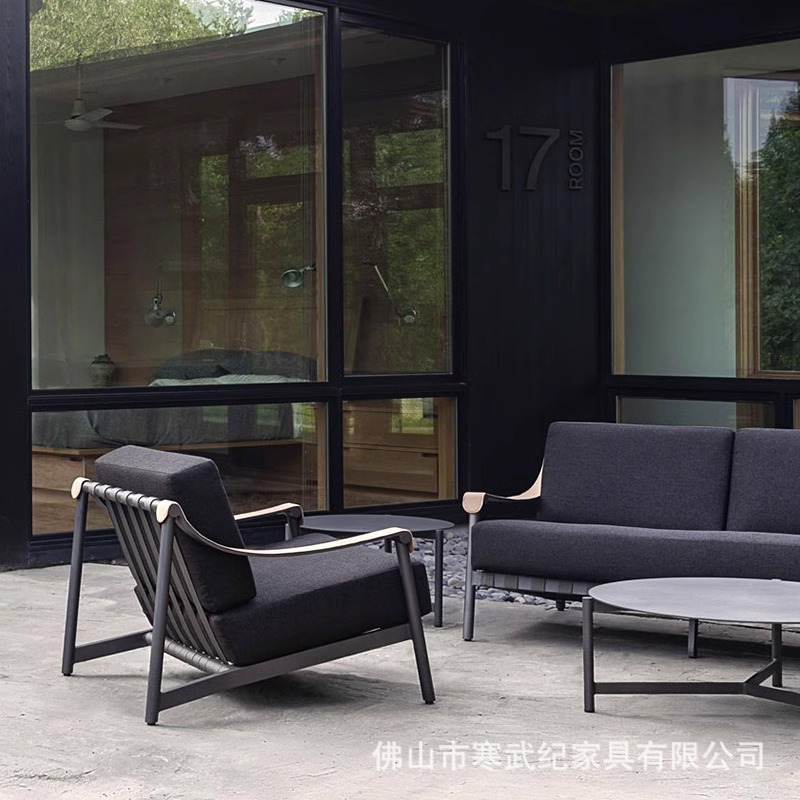 Outdoor Patio Furniture Umbrella Set Sales Department Garden Outdoor Leisure Open-Air Sofa Coffee Table Set