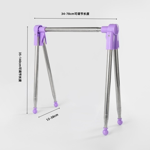 Portable Telescopic Folding Drying Rack Stainless Steel Telescopic Folding Hanger Household Bold Travel Clothes Bar