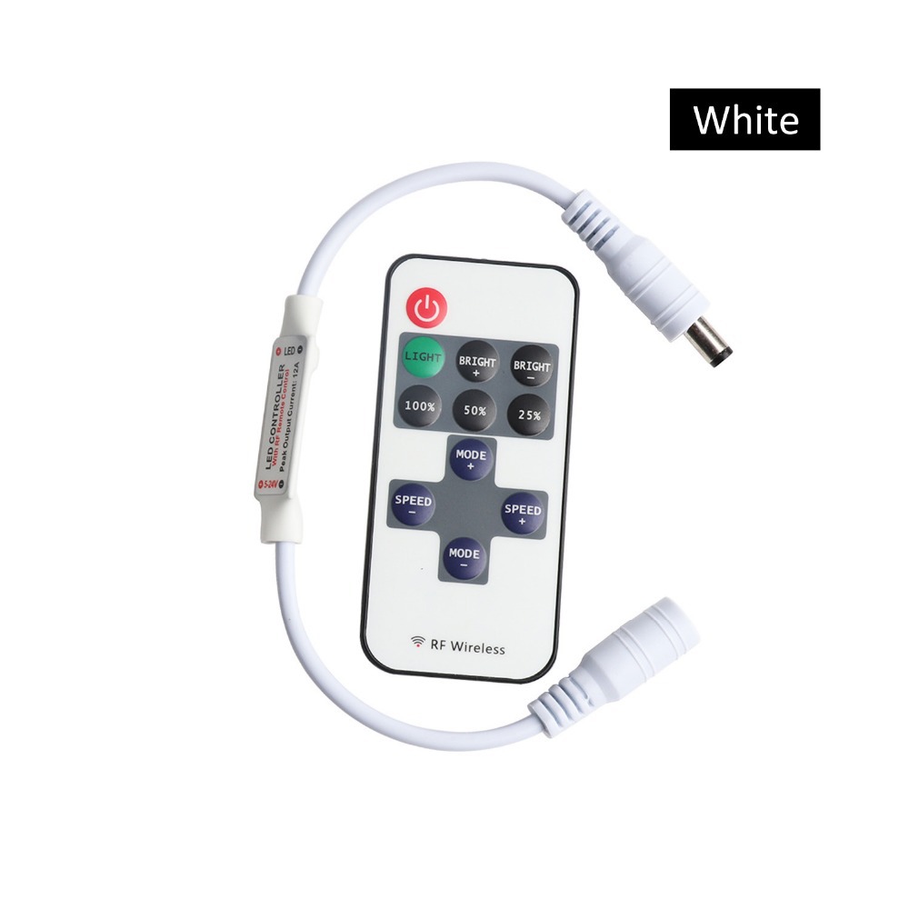 RF11 Key Monochrome Controller Monochrome Band DC Head Light Strip Light String 5-24v Decorative Painting RF Remote Controller