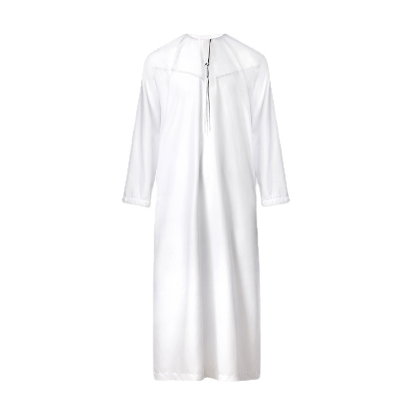 Cross-Border Arabic Robes Men's New Dubai Clothing Arabic Robes Polyester Saudi Middle Eastern Men's Clothing Wholesale