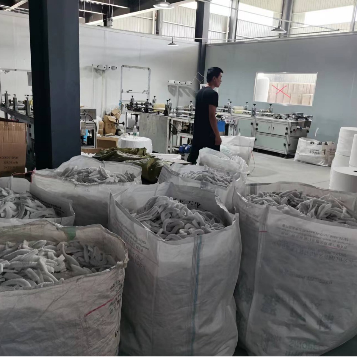 Disposable Strip Hat Thickeneded Non-Woven Dustproof Hat 16g Hair Net Hood Kitchen Catering Food Workshop