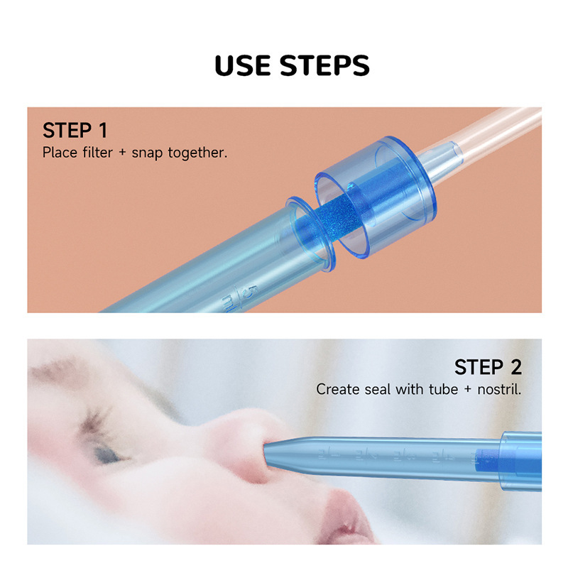 Oral Suction Nasal Aspirator Baby Nasal Aspirator Catheter Nasal Aspirator Baby Cleans Snot and Prevents Reflux with Filter Cotton
