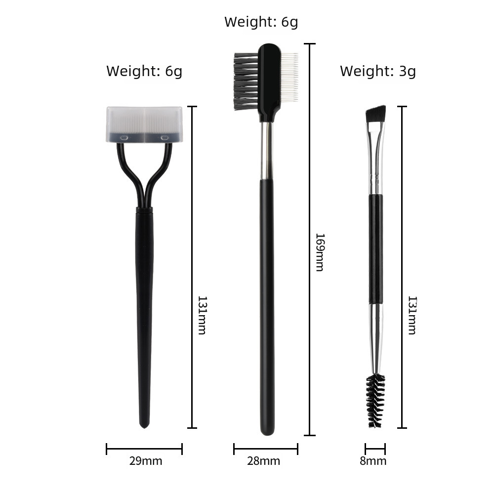 Stainless Steel Double-headed Brush Mascara Brush Comb Brush Steel Needle Carding to Fly Leg Small Partial Segmented Mascara Brush