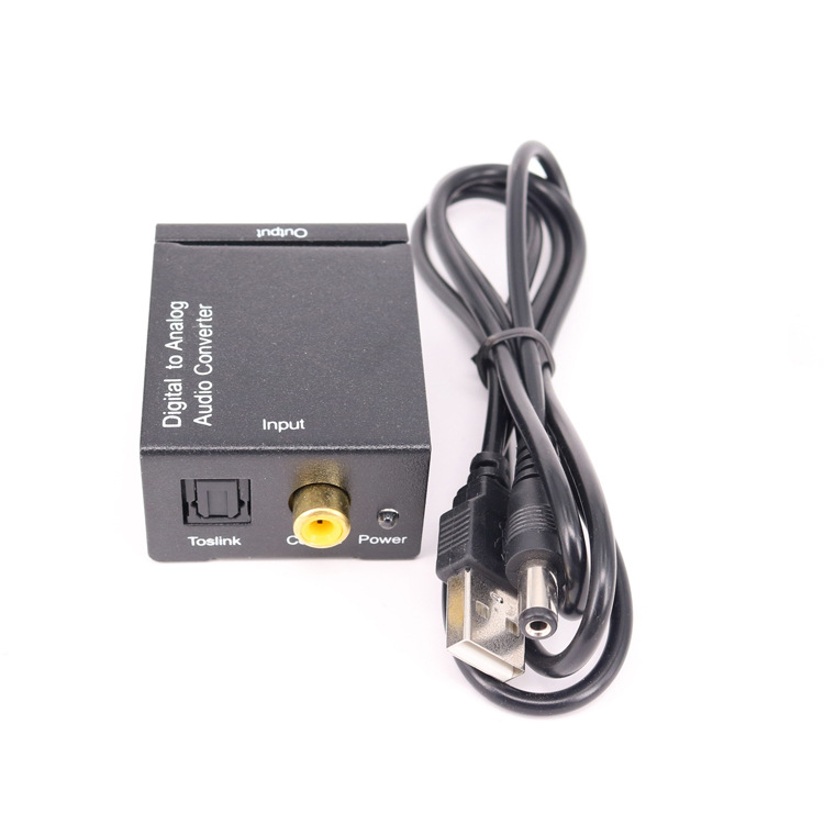 Digital to Analog Audio Converter Digital Coaxial/Optical Fiber to Analog Box