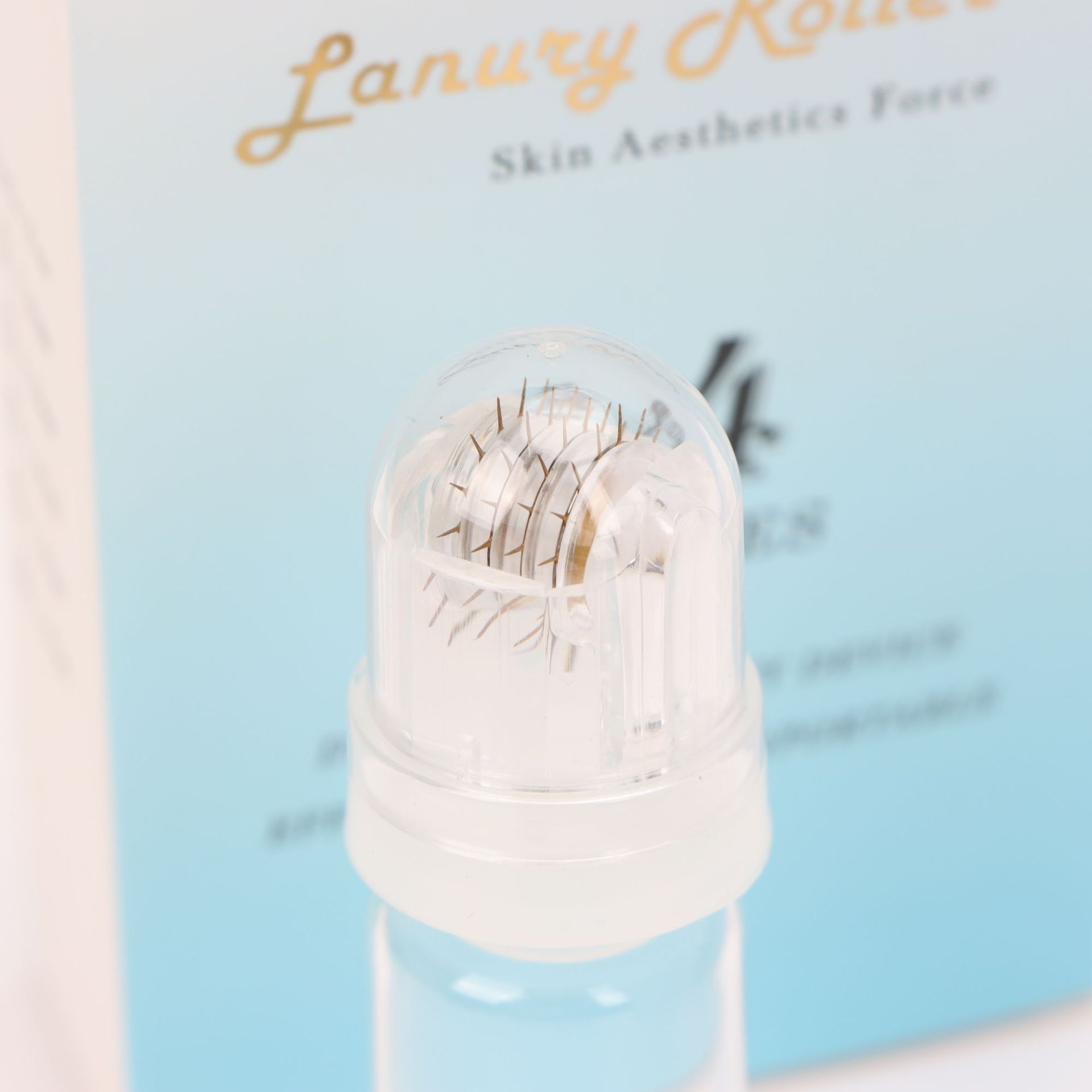 Золотой игольчатый ролик люкс 64 иглы водорастворимые иглы портативный ручной микронедлер