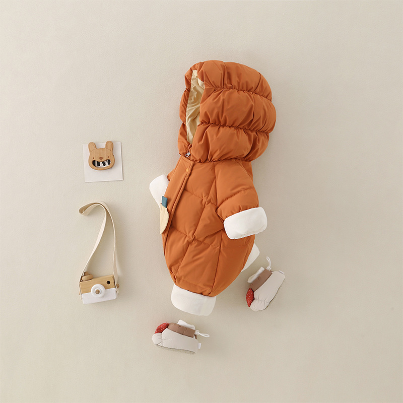 Pf321 Outing Clothes to Keep Baby Warm in Winter Autumn and Winter Thickeneded Jumpsuit Newborn Outing Clothes