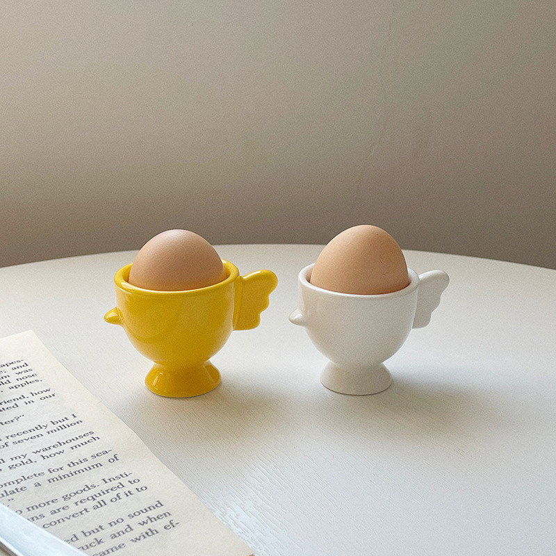 Cross-border ins fun creative egg tray ceramic egg tray desktop storage beauty egg egg cup tableware egg cup