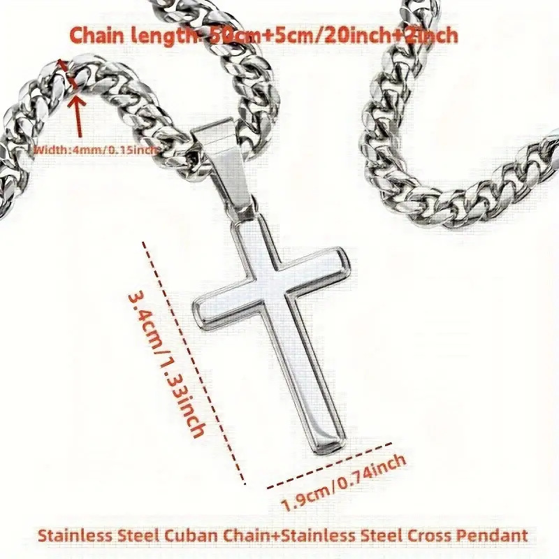 Amazon's New Stainless Steel "To My Son" Cross Pendant Necklace Christmas Gift with Gift Box Card