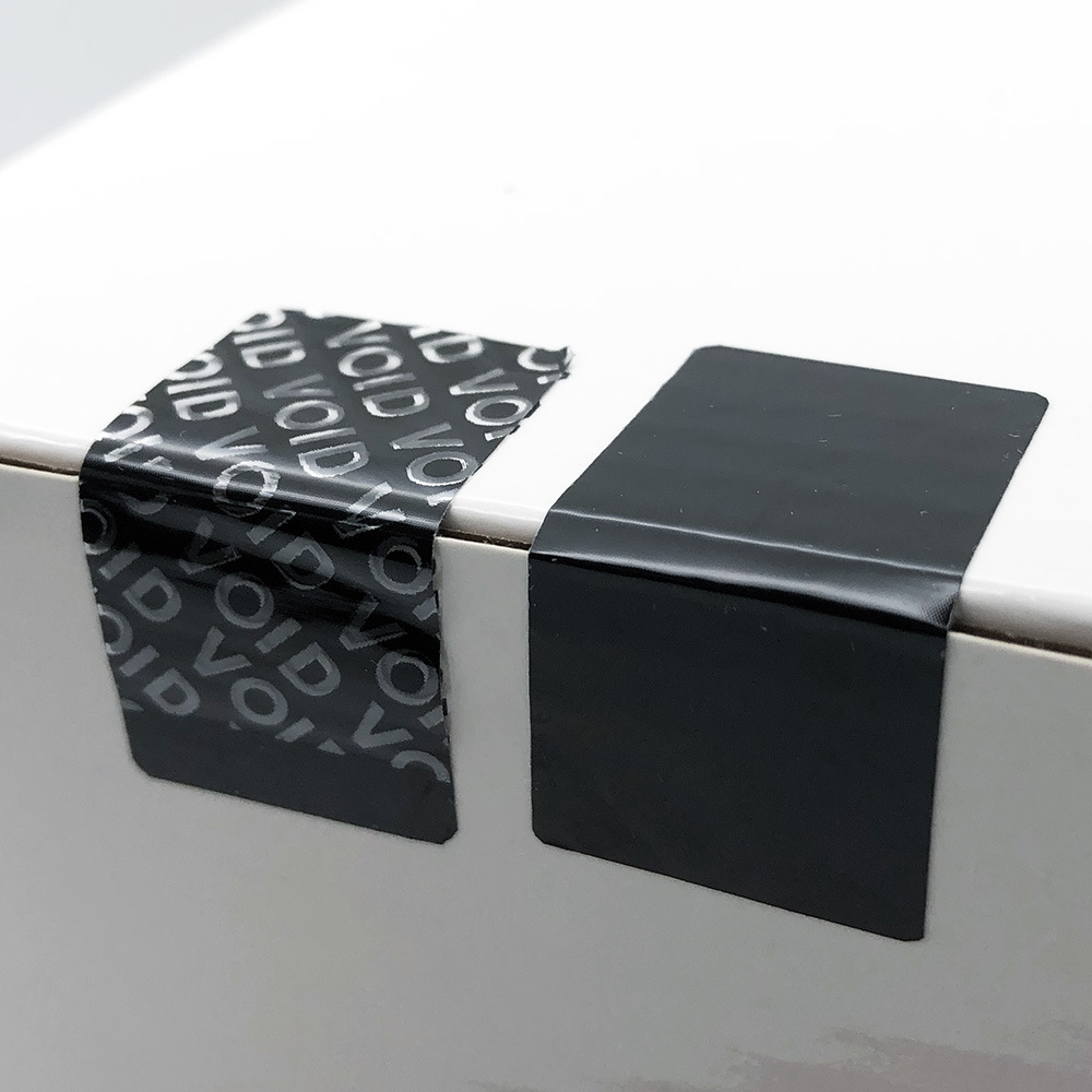 Sticky black sealing sticker blank printing sticker VOID anti-counterfeiting label Anti-disassembly label in stock wholesale