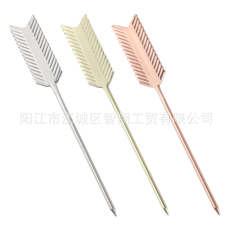 304 Stainless Steel Fruit Skewers for Cocktail Decoration, Food Skewers, Fruit and Olive Skewers, Stainless Steel Fruit Skewers