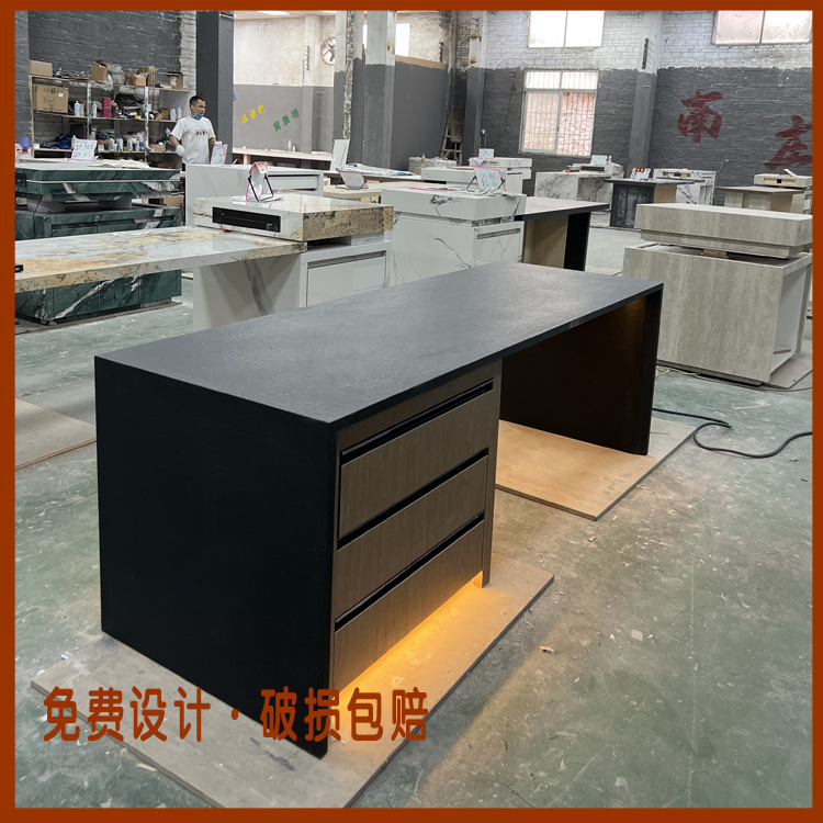 Сланцевый многофункциональный островной стол, антикварный стиль, минималистичный итальянский стиль, высококачественная кухня и ресторанный бар