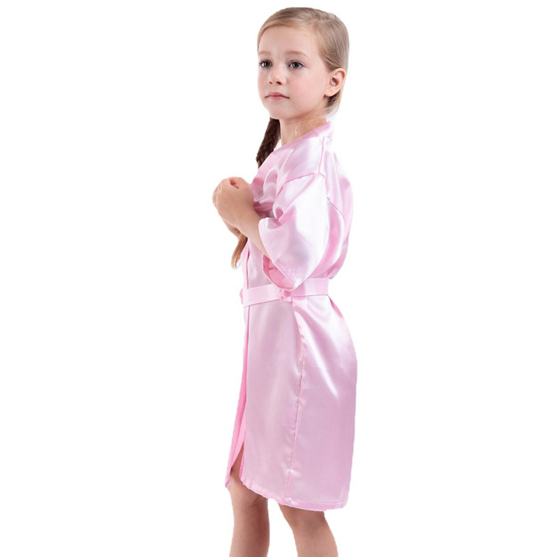 Long Gold-Stamped Floral Girl Wedding Cardigan with Three-Quarter Sleeves for Children