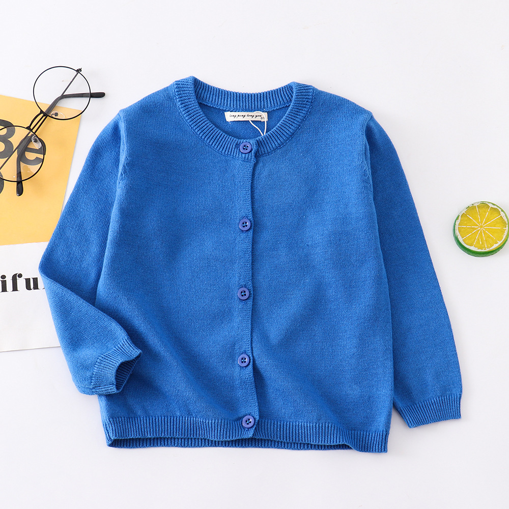 2025 New Original Children's Clothing Cardigan Toddler Sweater European and American Popular Pure Cotton Baby Sweater for Men and Women
