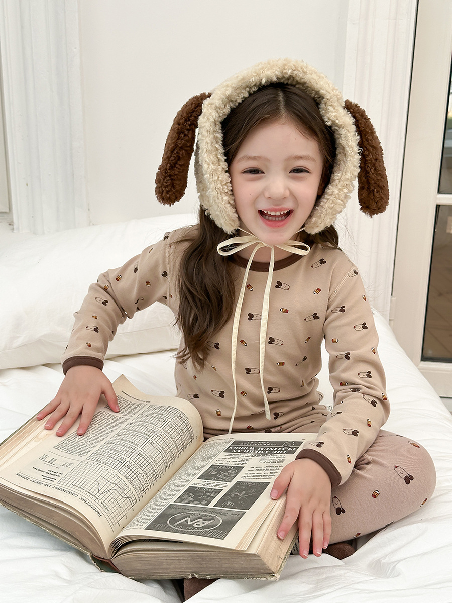 【2025 Upgraded 10A Grade Antibacterial Version】Children's Wool Stretch Fabric Infant Class a Seamless Pajamas Cartoon Homewear