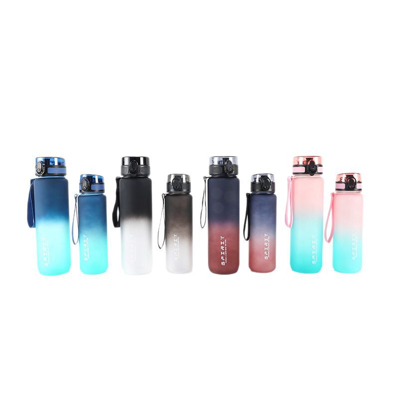 2025 Summer Hot Style Satchel Hand-Held Gradient High-Looking Large-Capacity Plastic Cycling Fitness Water Cup for Male and Female Students