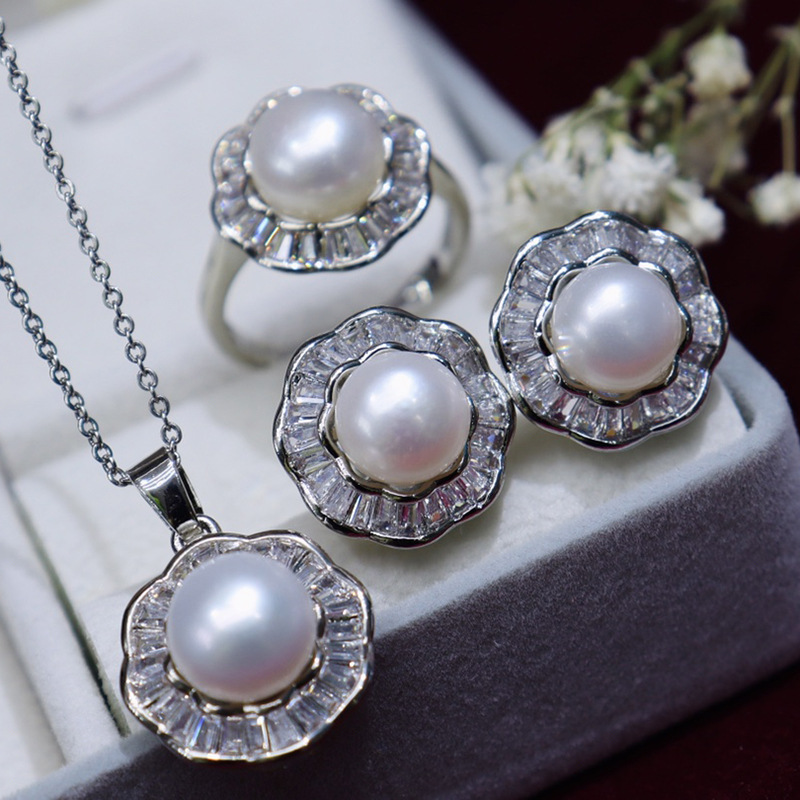 Разнообразные стили ожерелий из пресноводного жемчуга для женщин, универсальные инкрустированные комплекты, модные аксессуары на выбор
