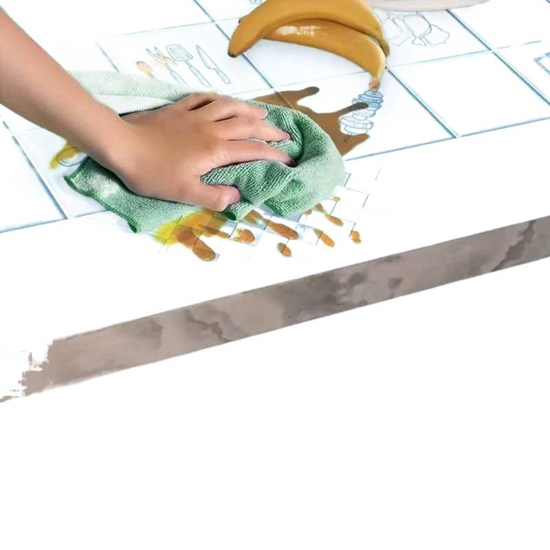 Thickened Kitchen Oil-Proof Stickers High Temperature Resistant Tiles Waterproof Countertop Self-Adhesive Stove Marble Wallpaper Cabinets