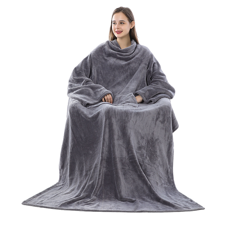 Cross-Border Amazon Factory Direct Sales Lazy Blanket Coral Velvet Nap Blanket Flannel Velvet Blanket Lazy Shawl Blanket