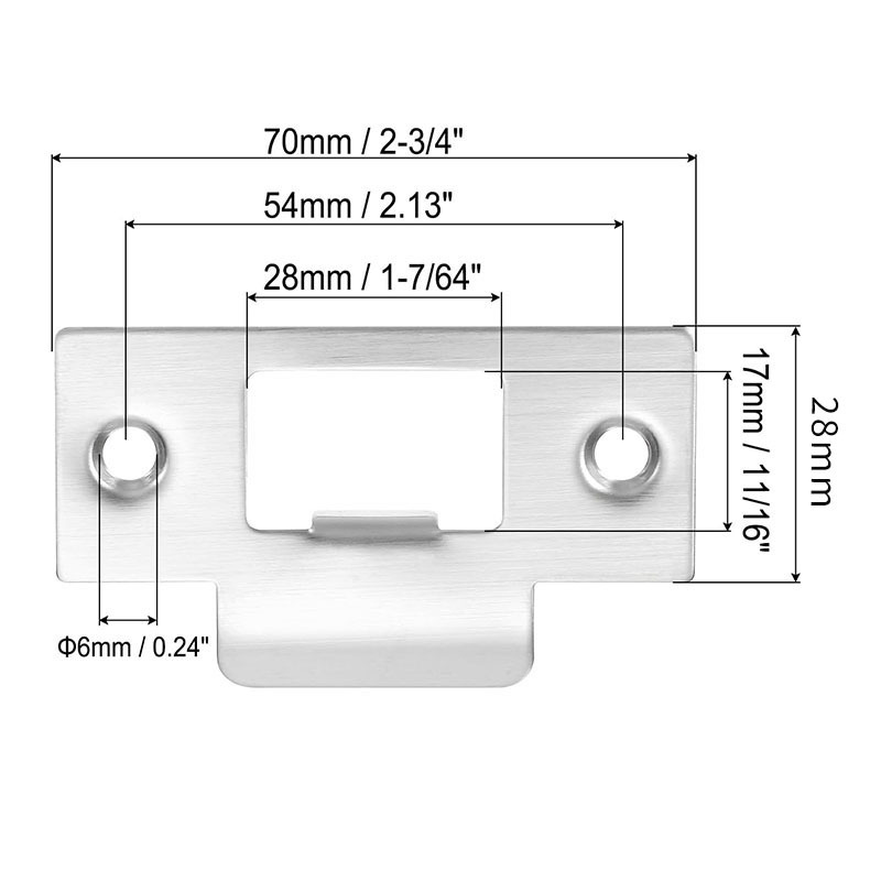 Guide piece door lock buckle black stainless steel block wooden door lock body buckle side plate locking baffle factory wholesale