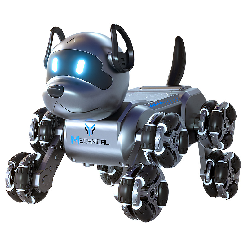 New Eight-Wheel Stunt Mechanical Dog Toy Children's Boy Watch Induction Smart Robot Dog Remote Control Car Wholesale