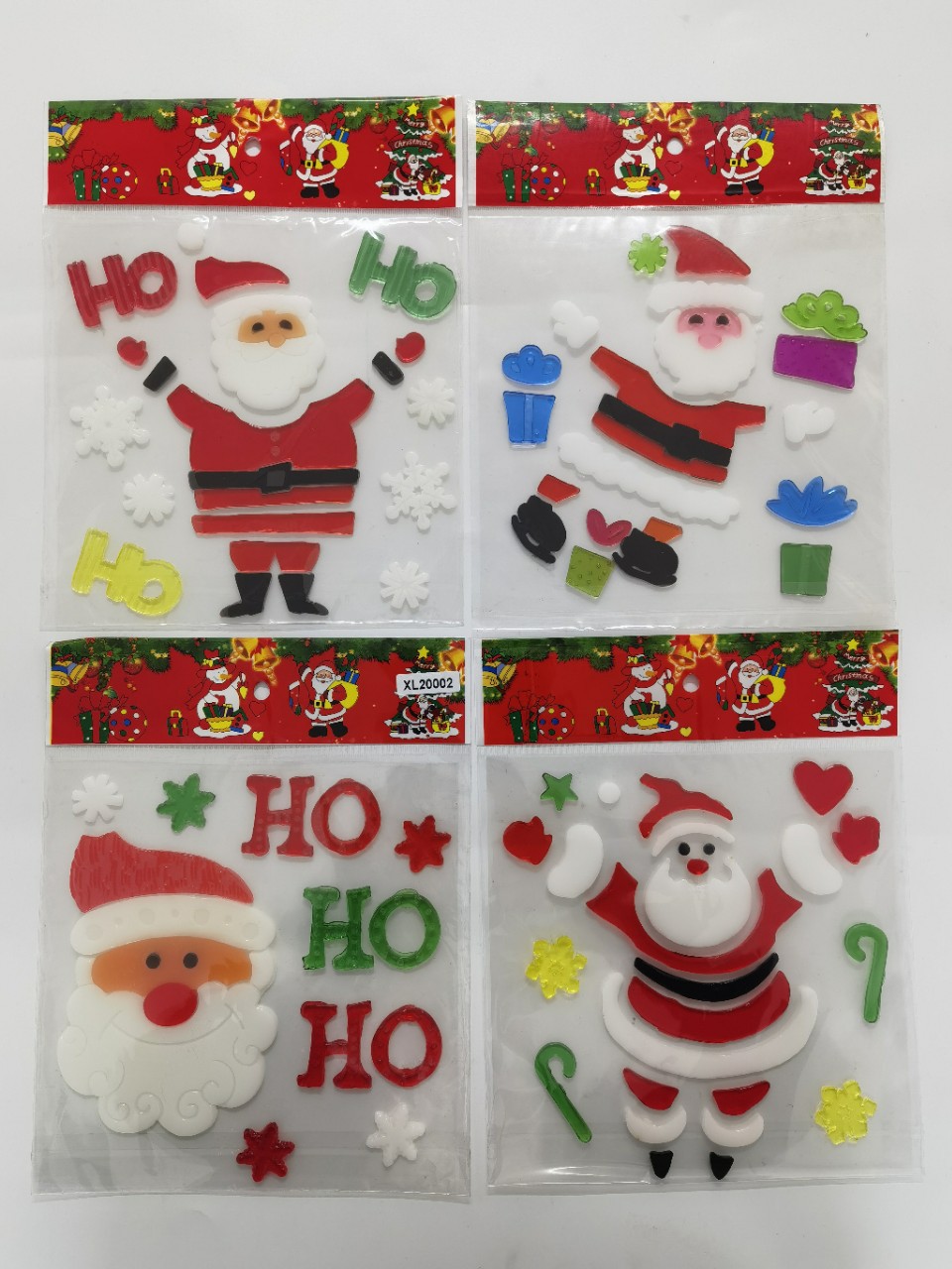 Santa Claus Tree Electrostatic Window Stickers Glass Door Stickers Window Christmas Decorations Atmosphere Scene