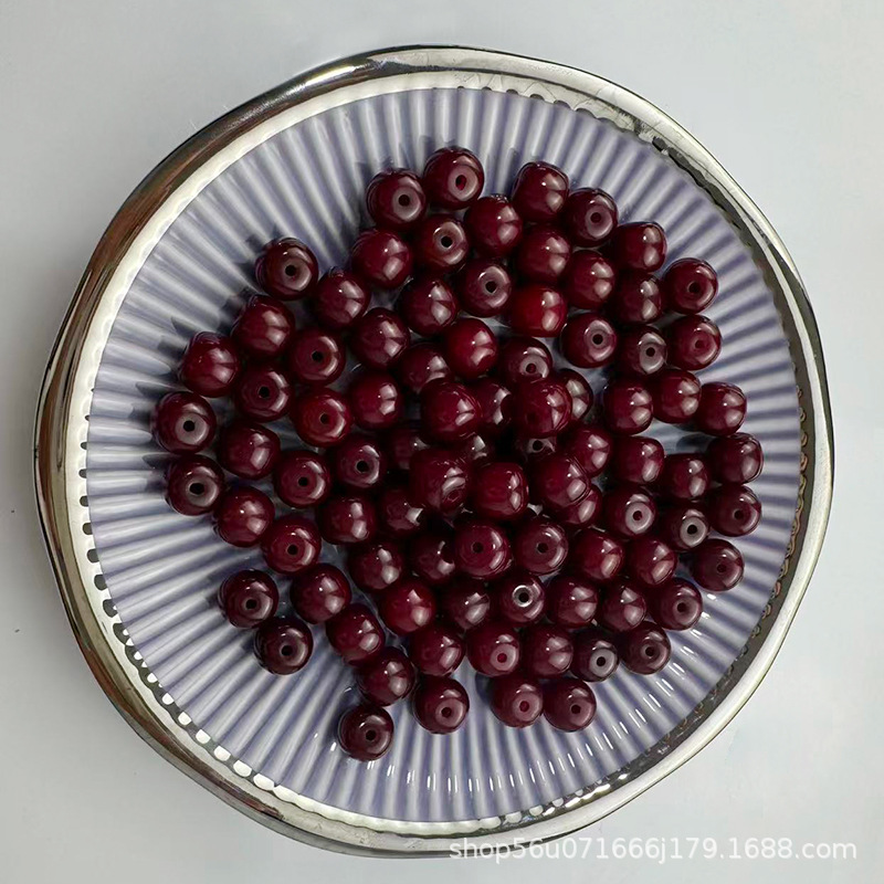 Factory Direct Sale Genuine Black and Red Barrel Beads DIY Handmade Beads Bodhi Root Loose Beads for Crafts Cinnabar Offering Soft Core Old Material