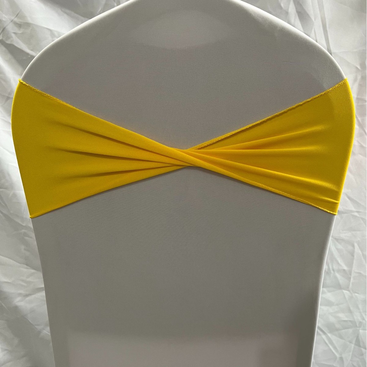 Tie-free chair back flower bow chair cover decorative polyester chair cover streamer ring-free elastic strap cross-border wholesale