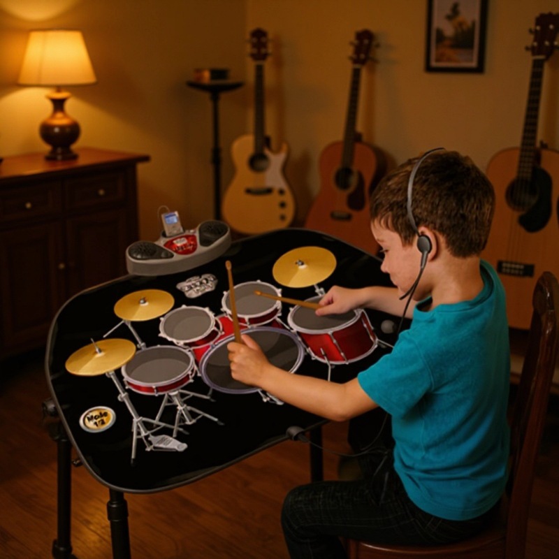 Кросс-бордерное раннее образование, игрушечный набор барабанов для детей, музыкальный джазовый барабан, подарок на день рождения