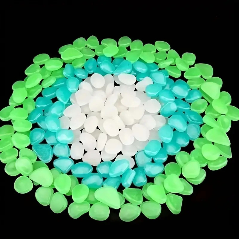 Noctilucent stone cross-border 0.8-1cm small luminous pebble garden fish tank landscaping 0.5g fluorescent stone luminous garden