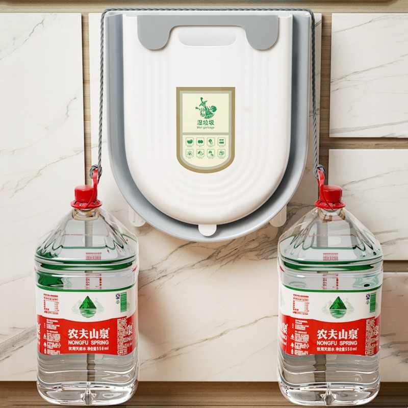 Складное мусорное ведро для дома, настенное без сверления, пластиковое мусорное ведро для кухни