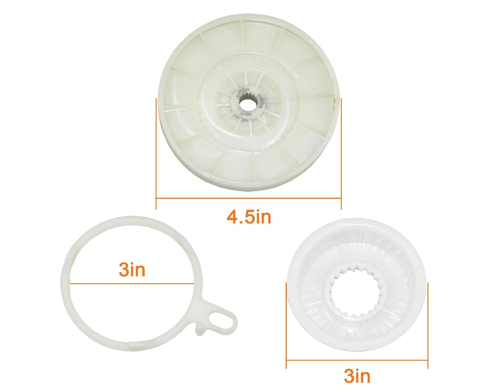 Factory supplied W10721967 washing machine pulley clutch kit with W10006384 drive belt