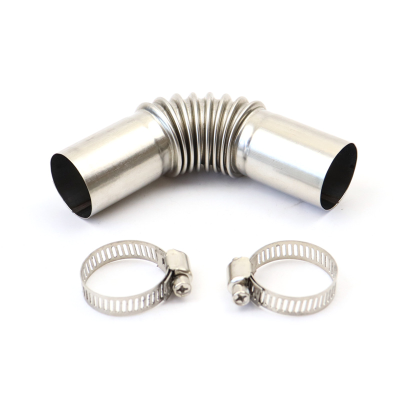 Уголок из нержавеющей стали для обогревателя воздуха кольцевая волна гофрированное соединение для древесины теплый выхлопной трубопровод фитинги